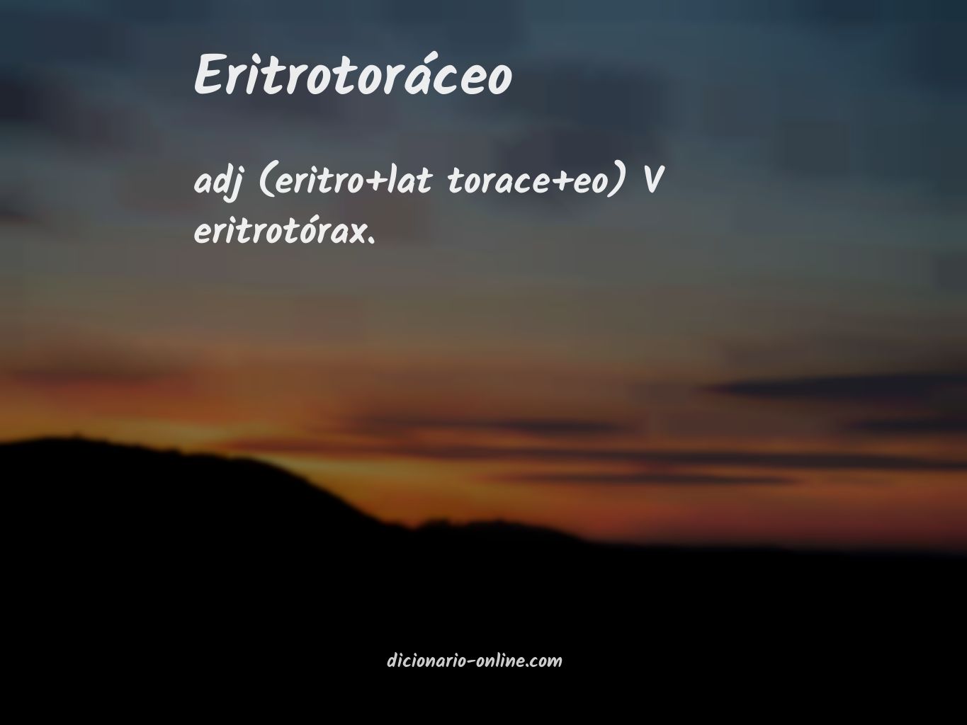 Significado de eritrotoráceo