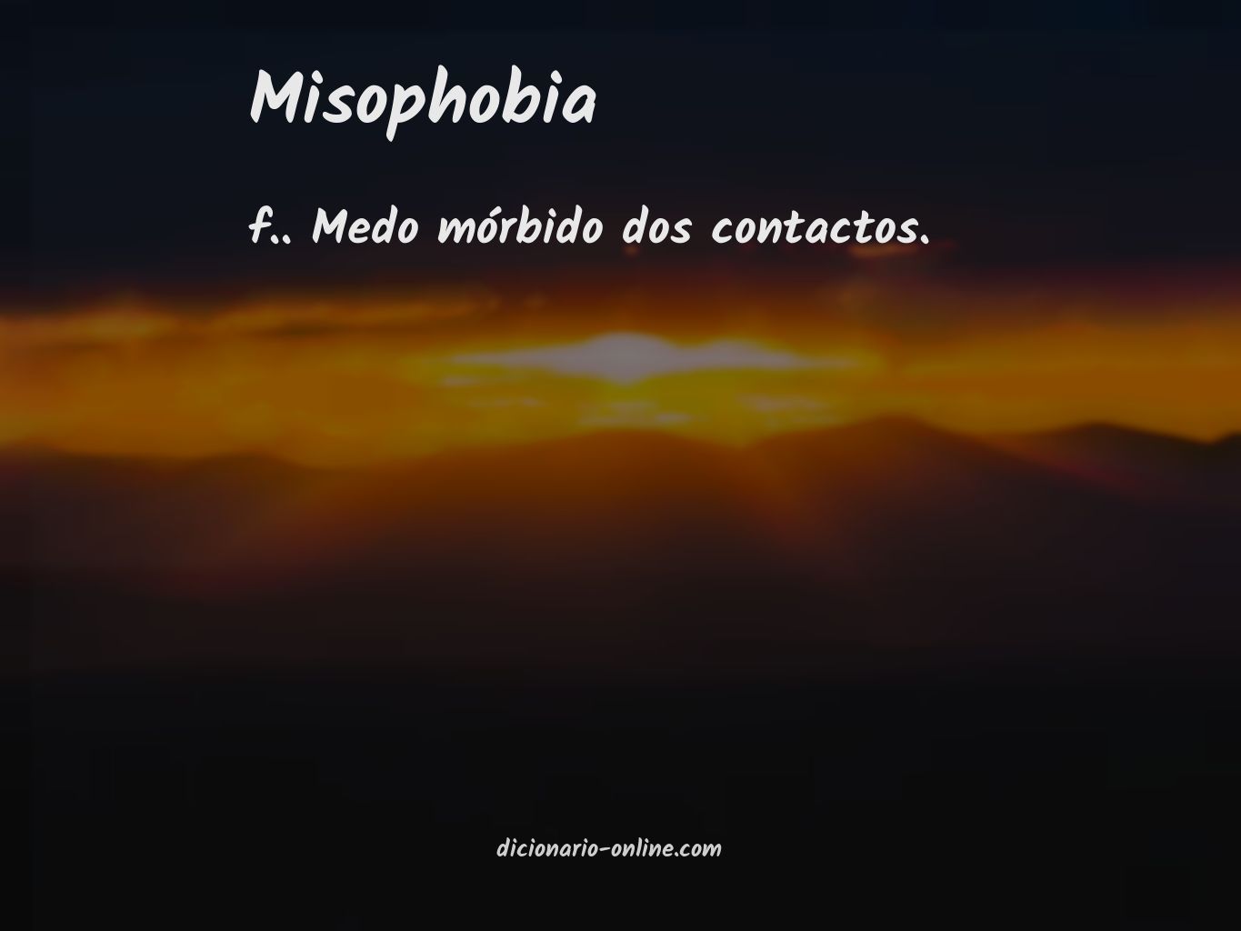 Significado de misophobia