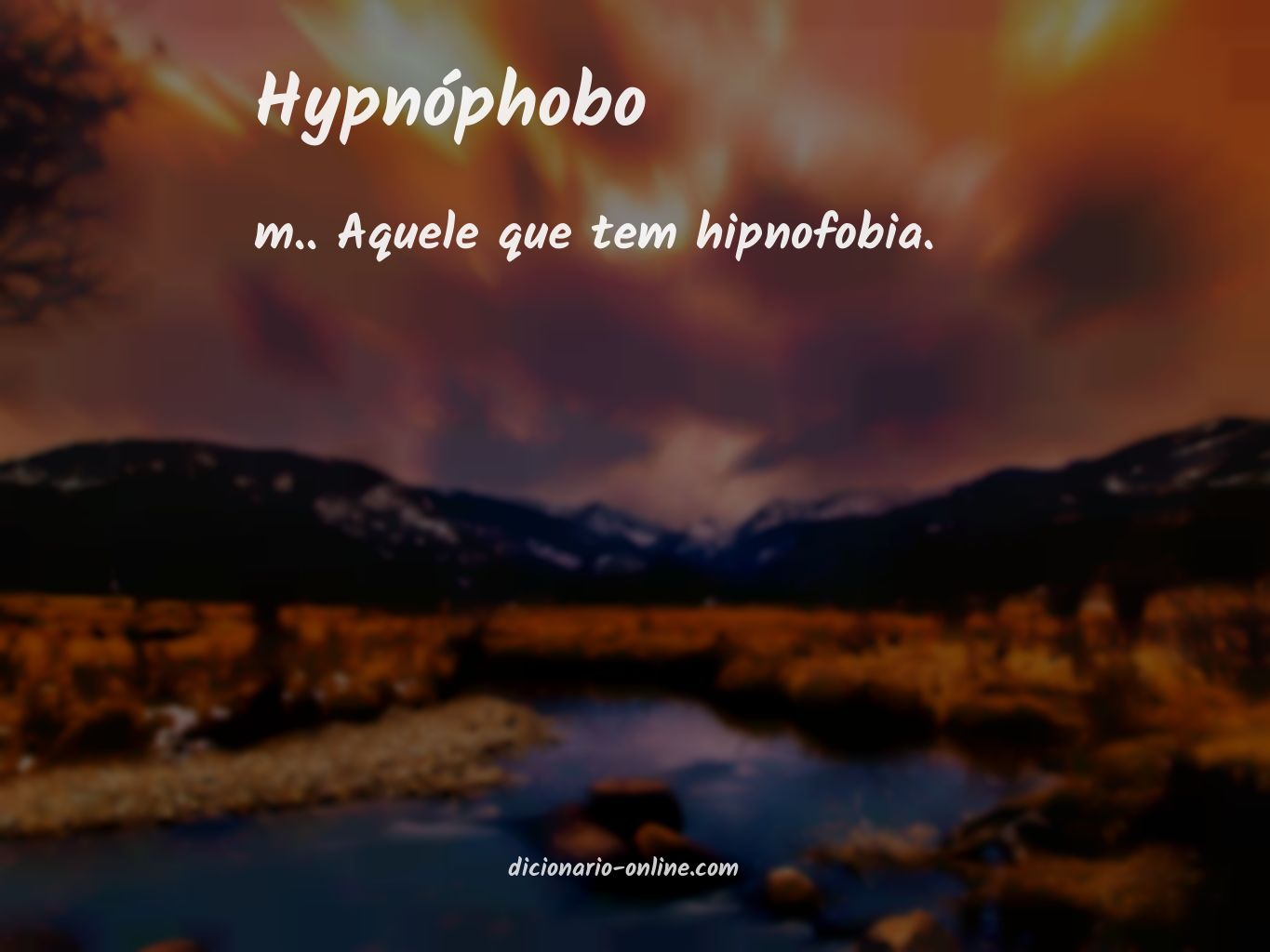 Significado de hypnóphobo