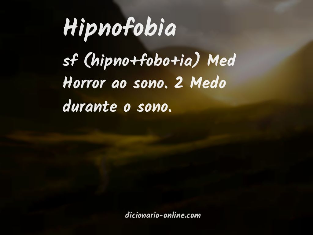 Significado de hipnofobia
