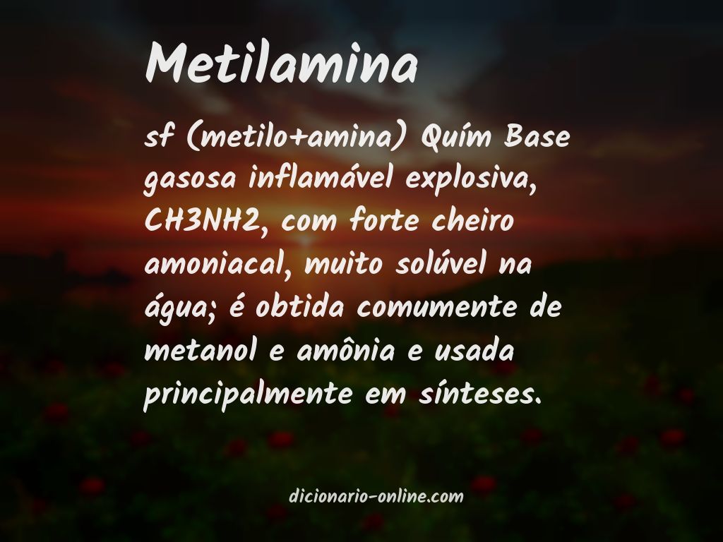 Significado de metilamina