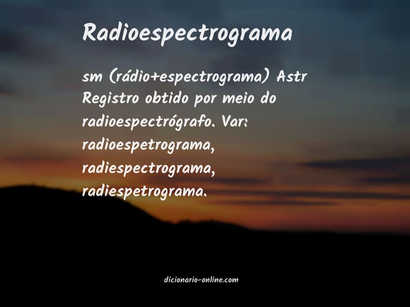 Significado de radioespectrograma