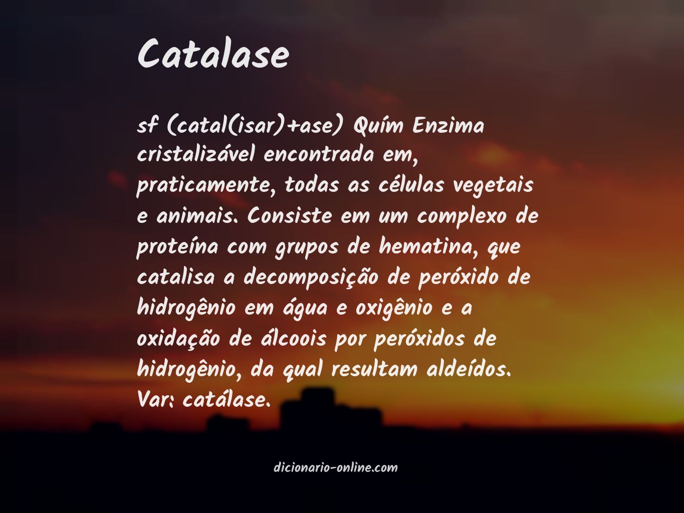 Significado de catalase