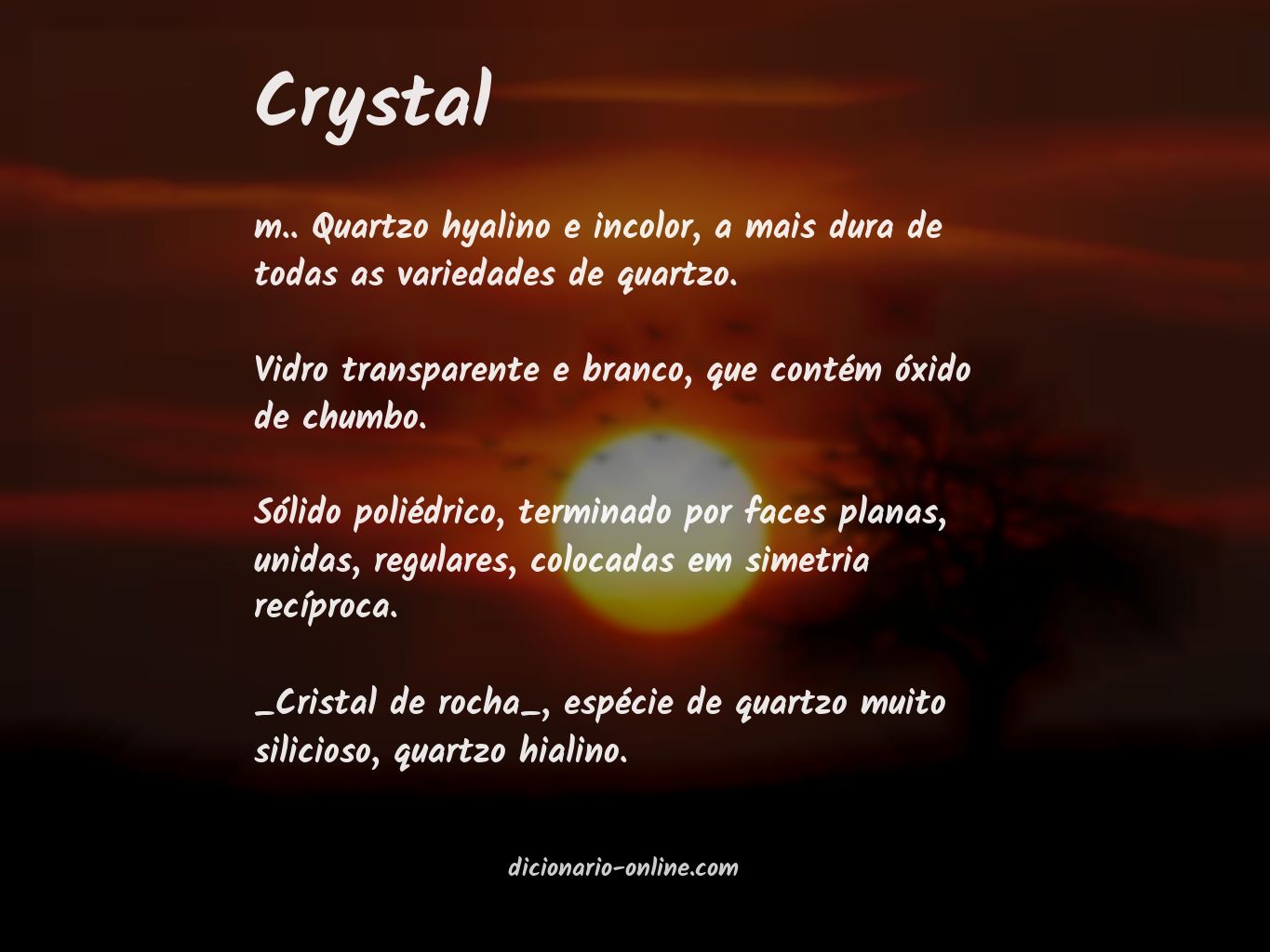 Significado de crystal