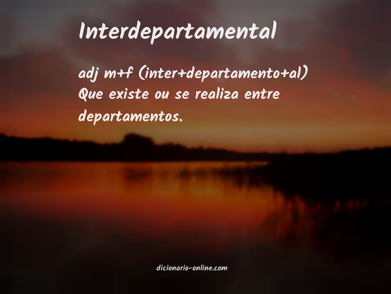 Significado de interdepartamental
