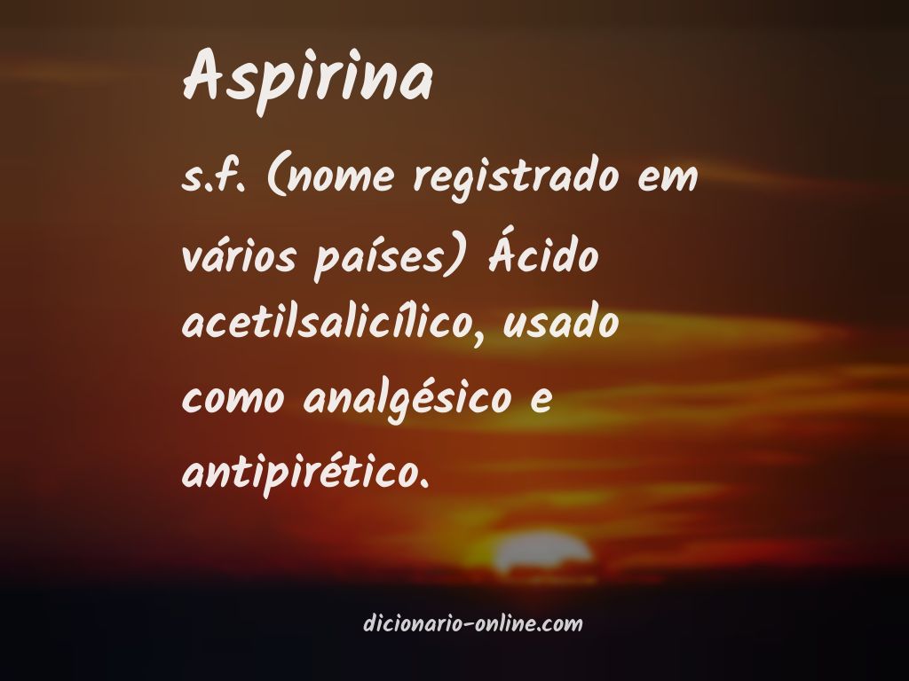 Significado de aspirina