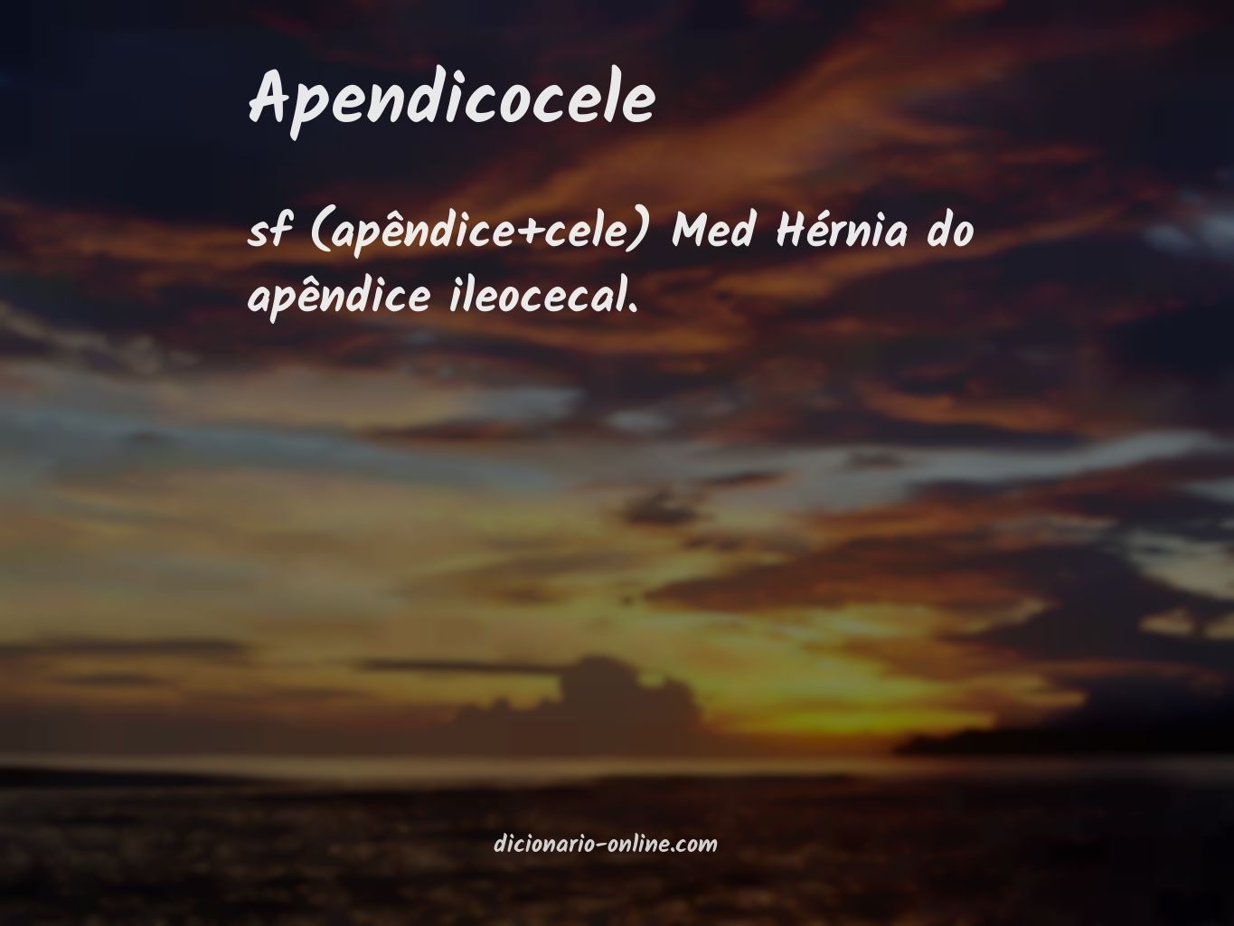 Significado de apendicocele