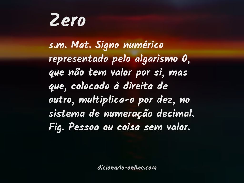 Significado de zero