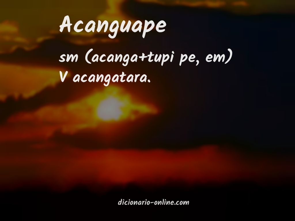 Significado de acanguape