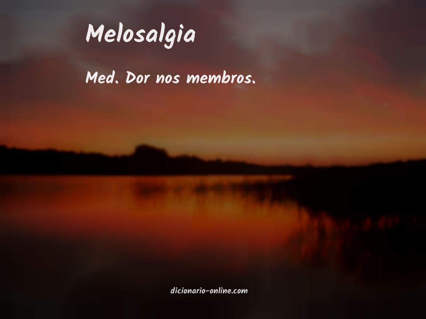 Significado de melosalgia