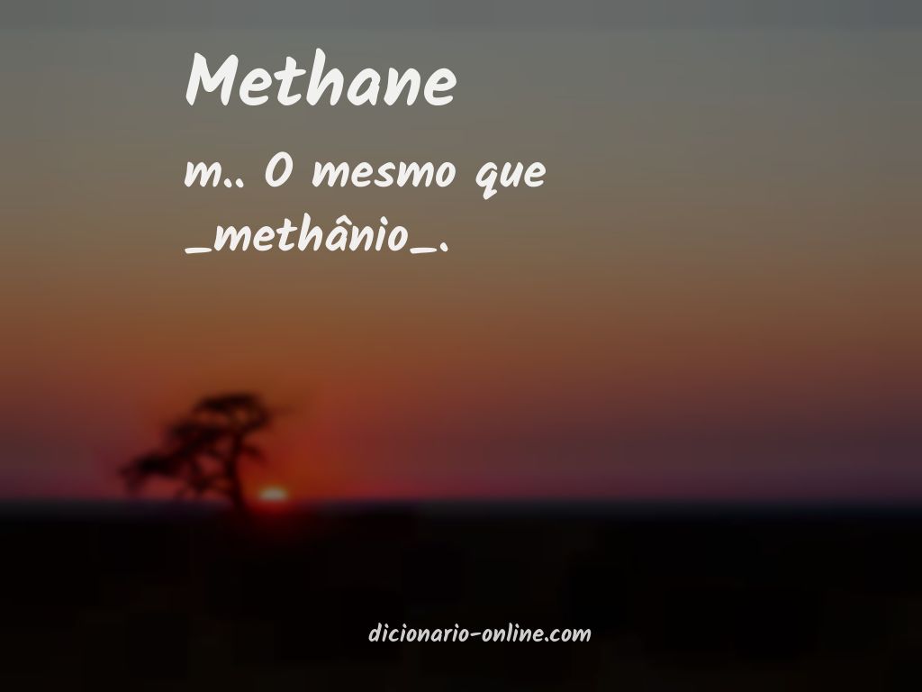 Significado de methane