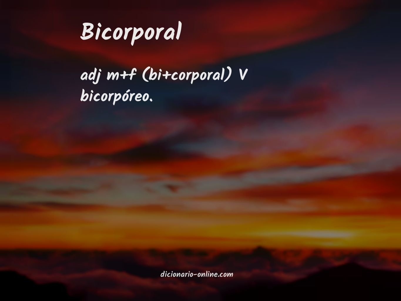 Significado de bicorporal