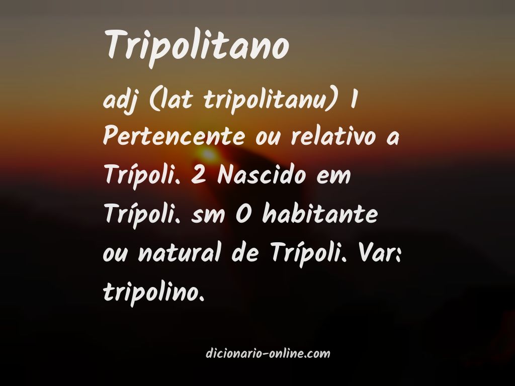 Significado de tripolitano