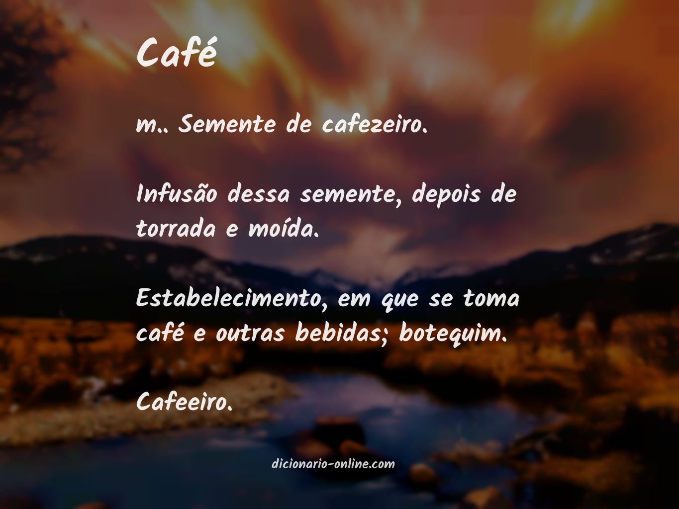 Significado de café