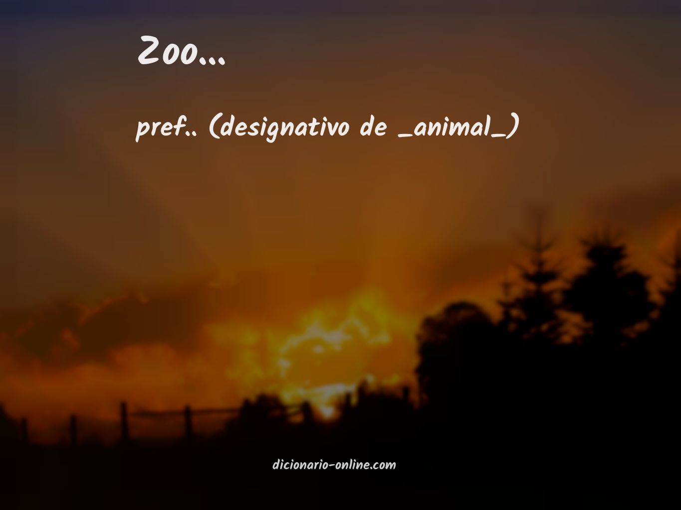 Significado de zoo...