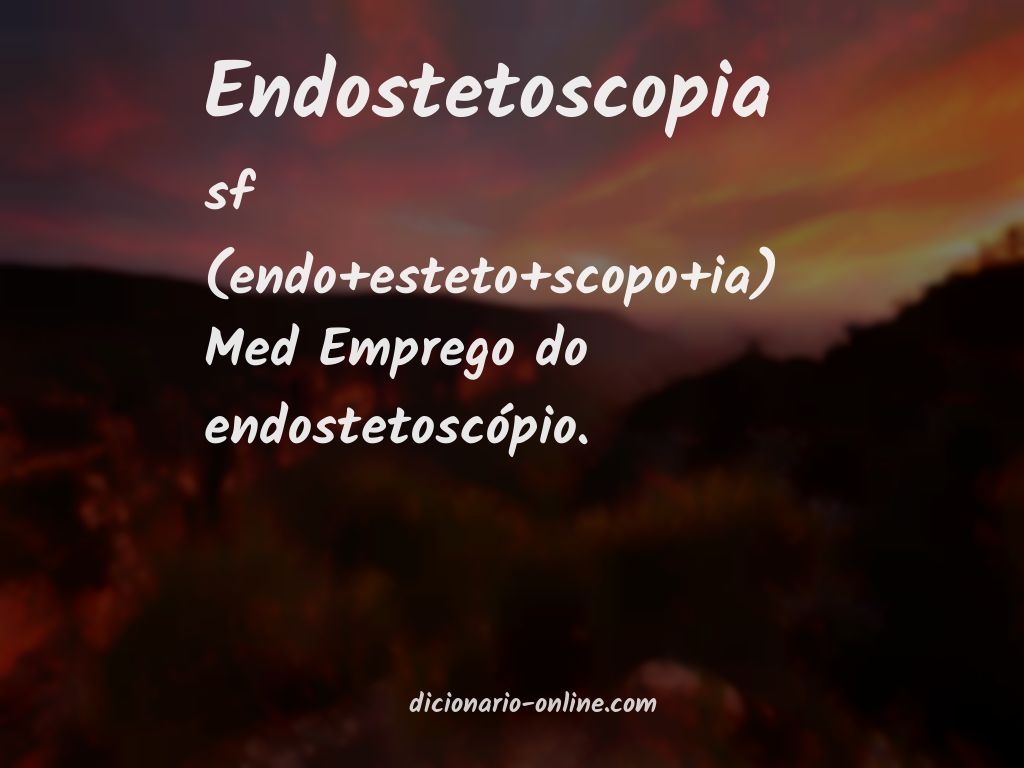 Significado de endostetoscopia