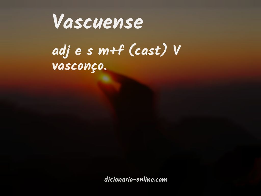 Significado de vascuense