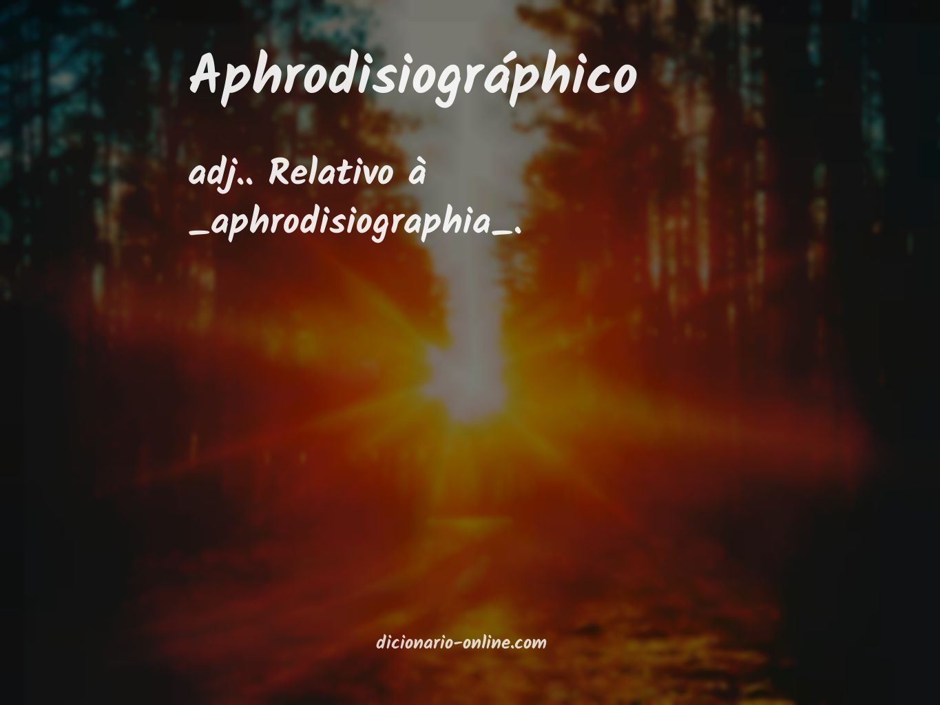 Significado de aphrodisiográphico