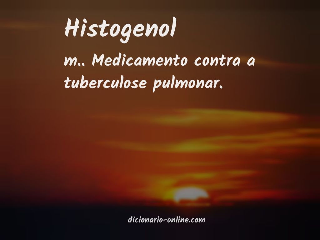 Significado de histogenol