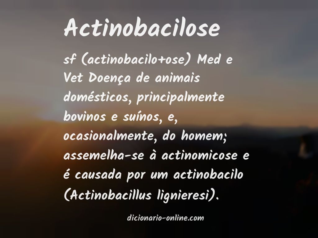 Significado de actinobacilose