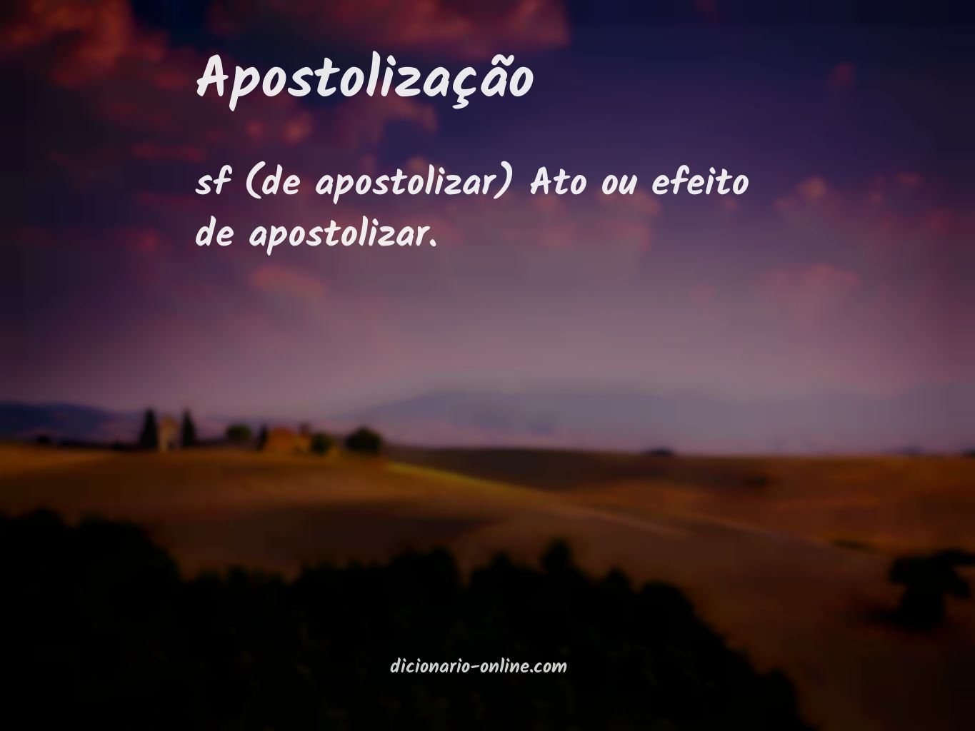 Significado de apostolização