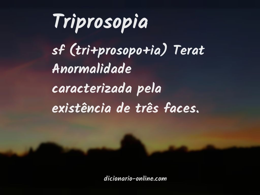 Significado de triprosopia