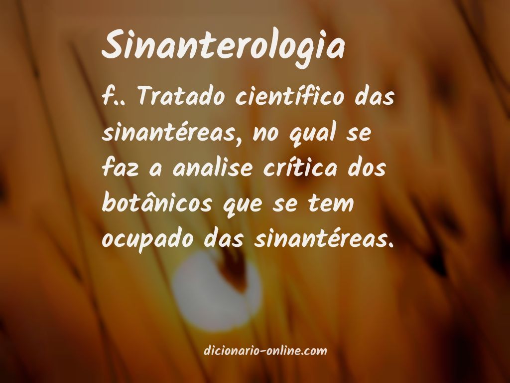 Significado de sinanterologia