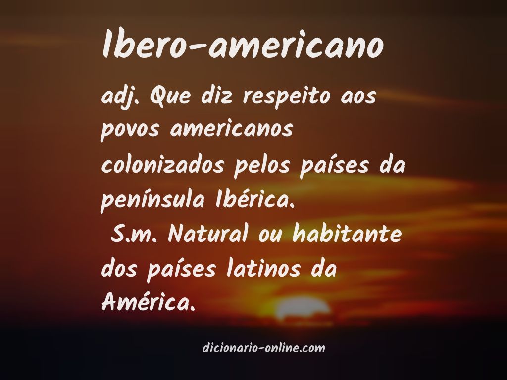 Significado de ibero-americano
