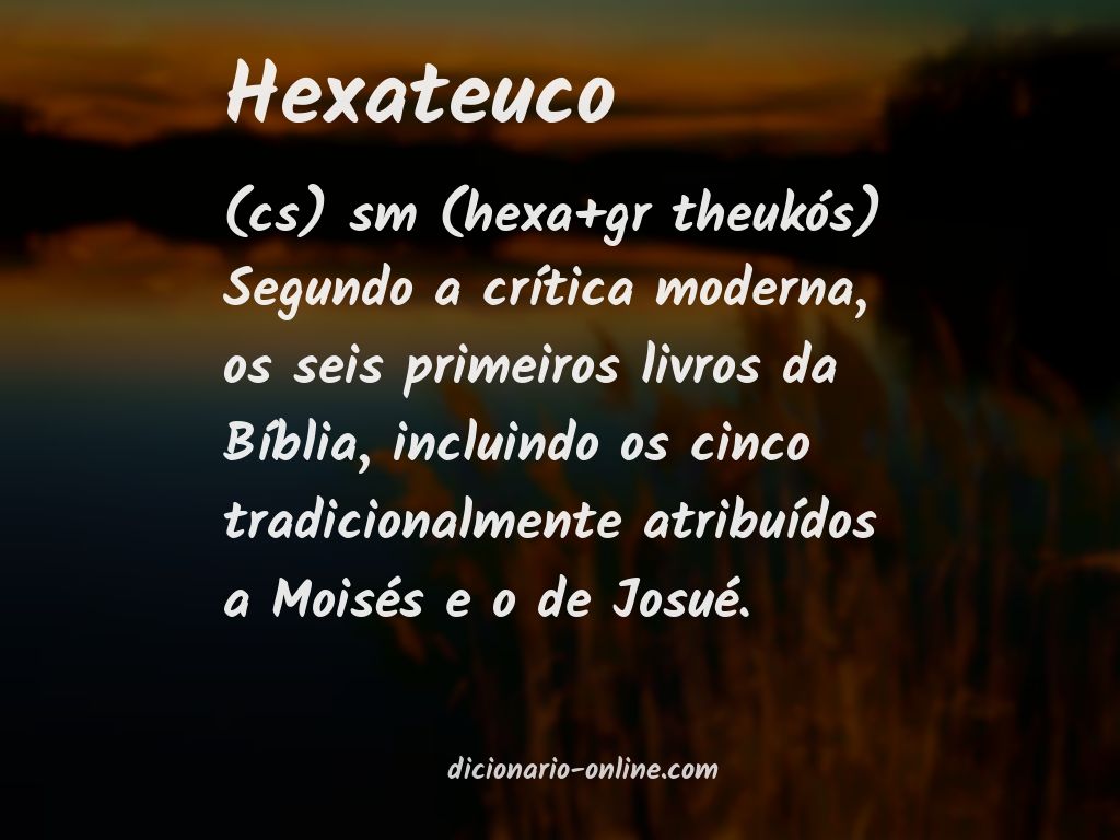 Significado de hexateuco