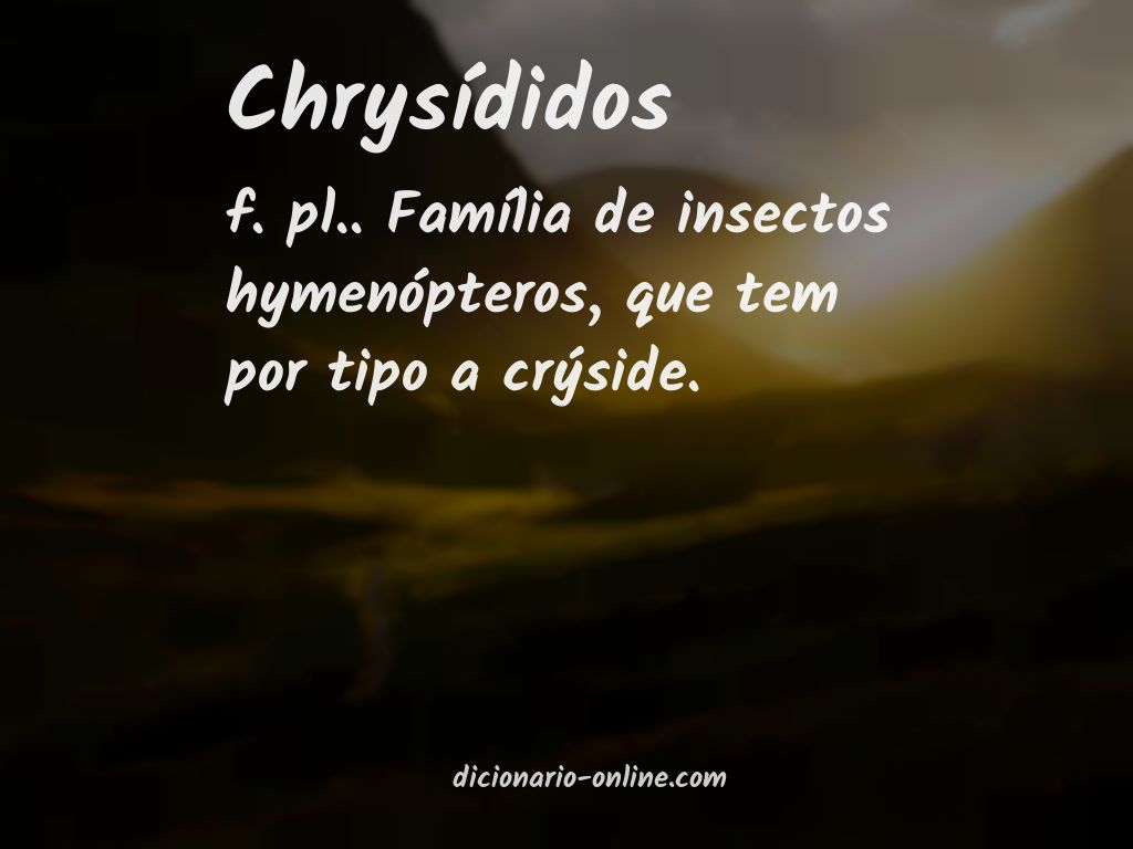 Significado de chrysídidos