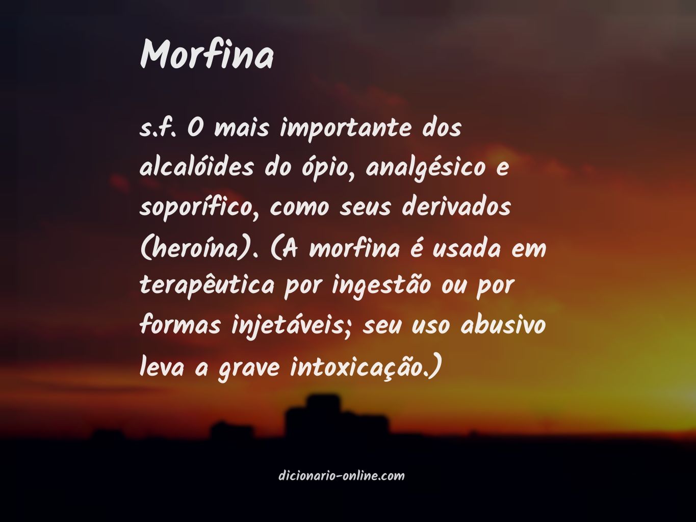 Significado de morfina