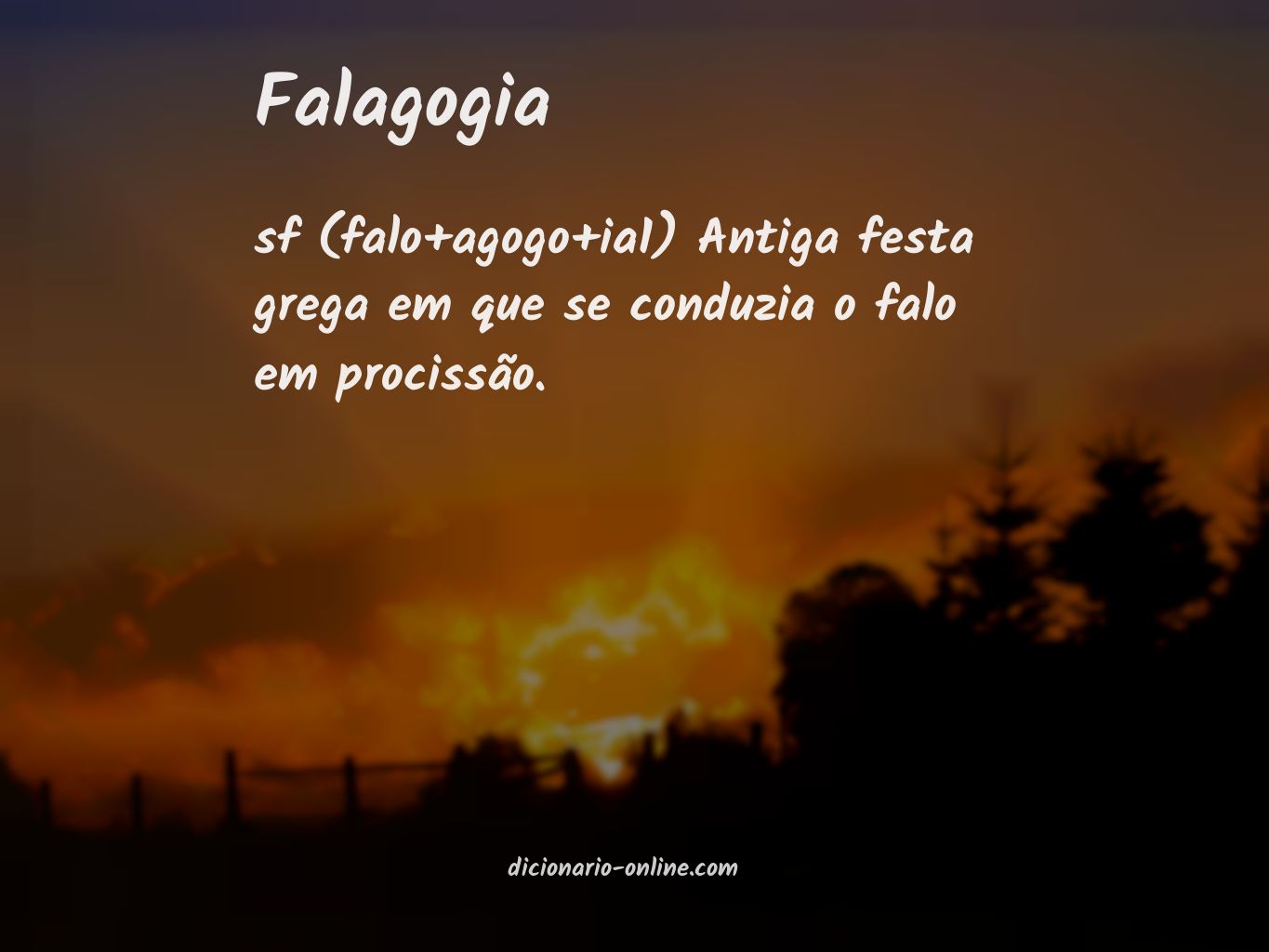 Significado de falagogia