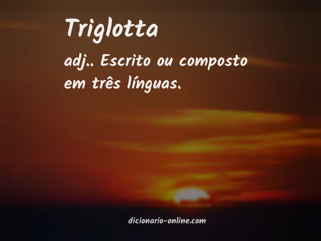 Significado de triglotta
