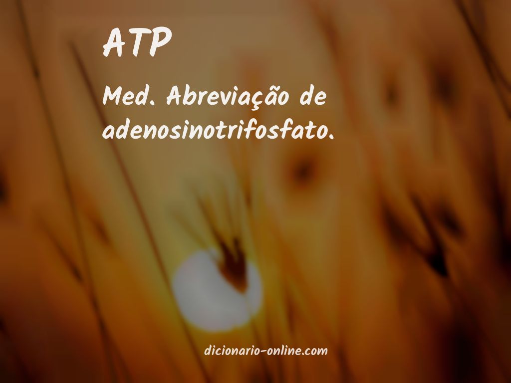 Significado de ATP