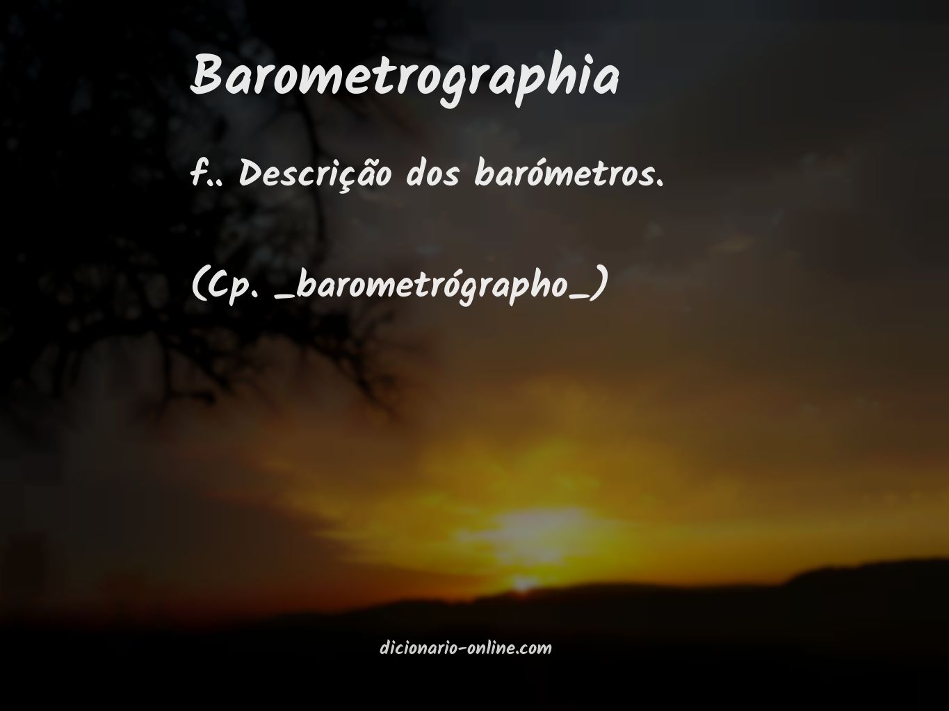 Significado de barometrographia