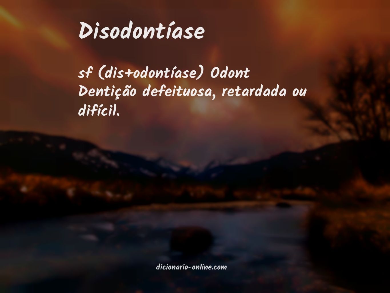 Significado de disodontíase