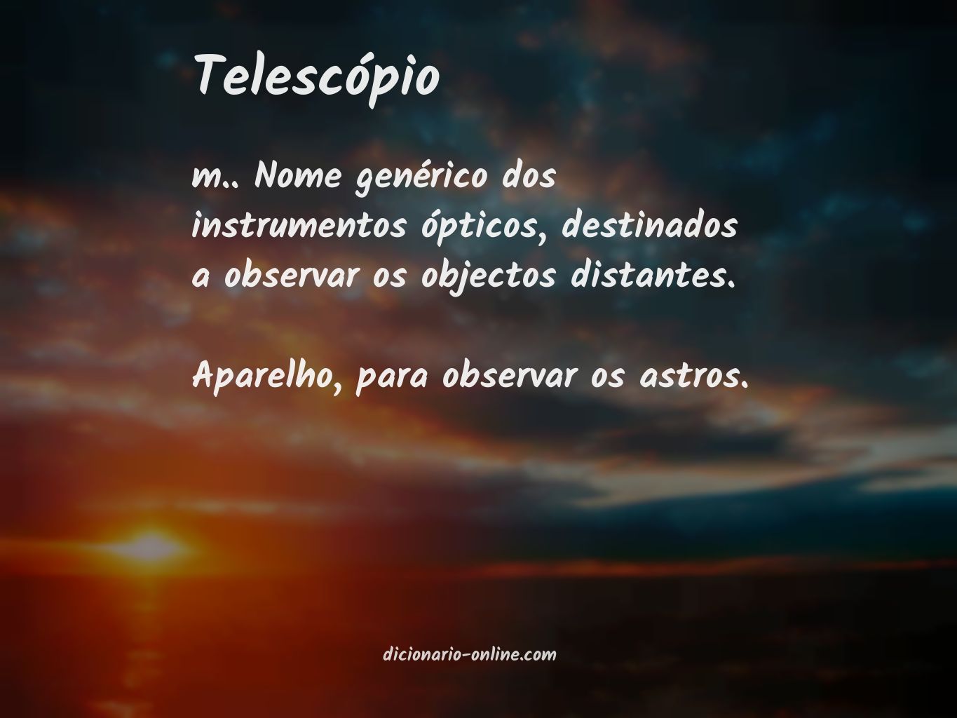 Significado de telescópio