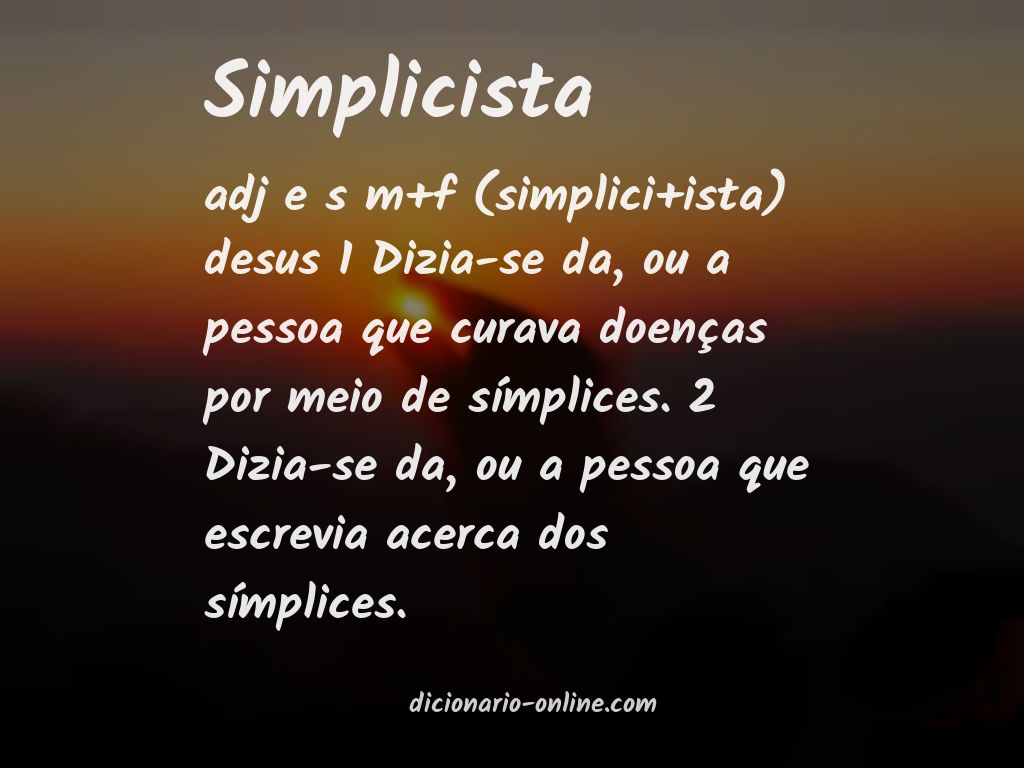Significado de simplicista