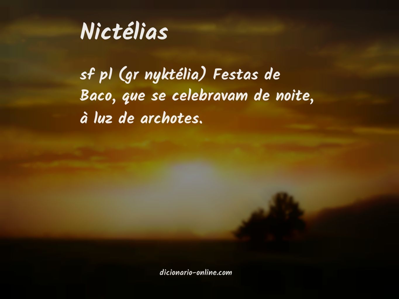 Significado de nictélias