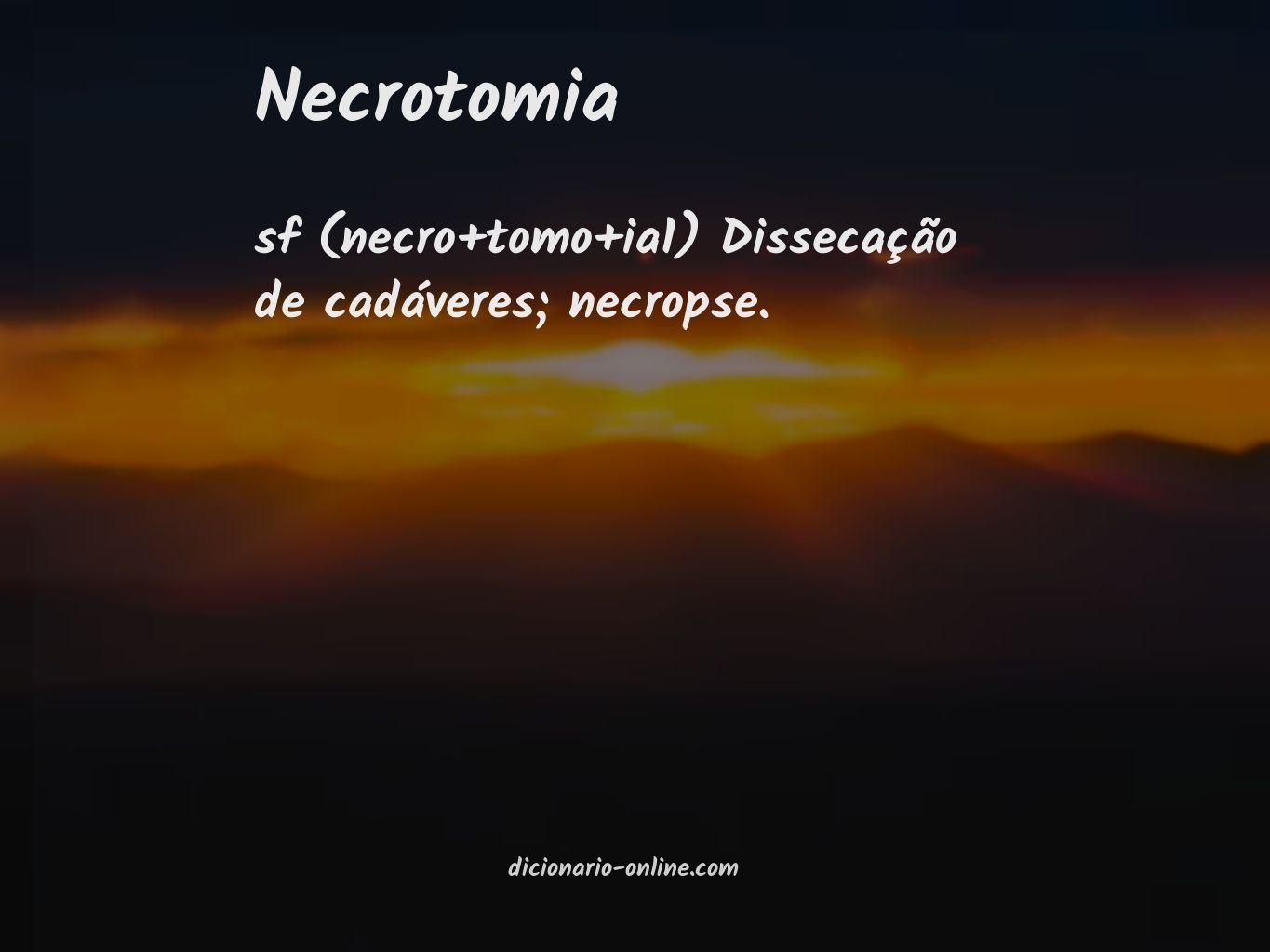 Significado de necrotomia