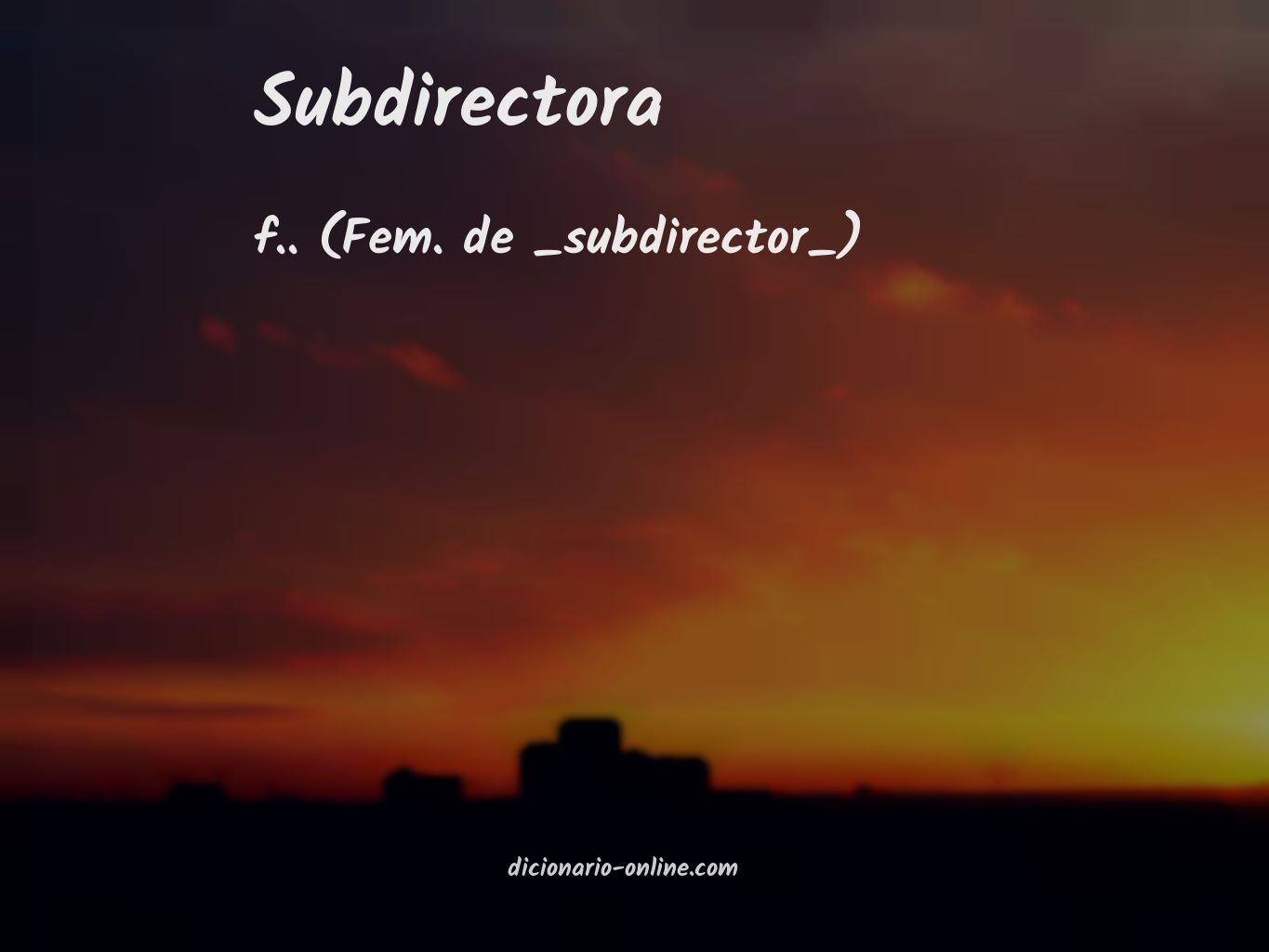 Significado de subdirectora
