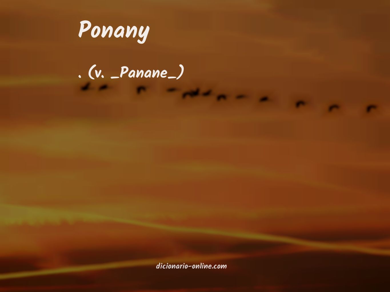 Significado de ponany