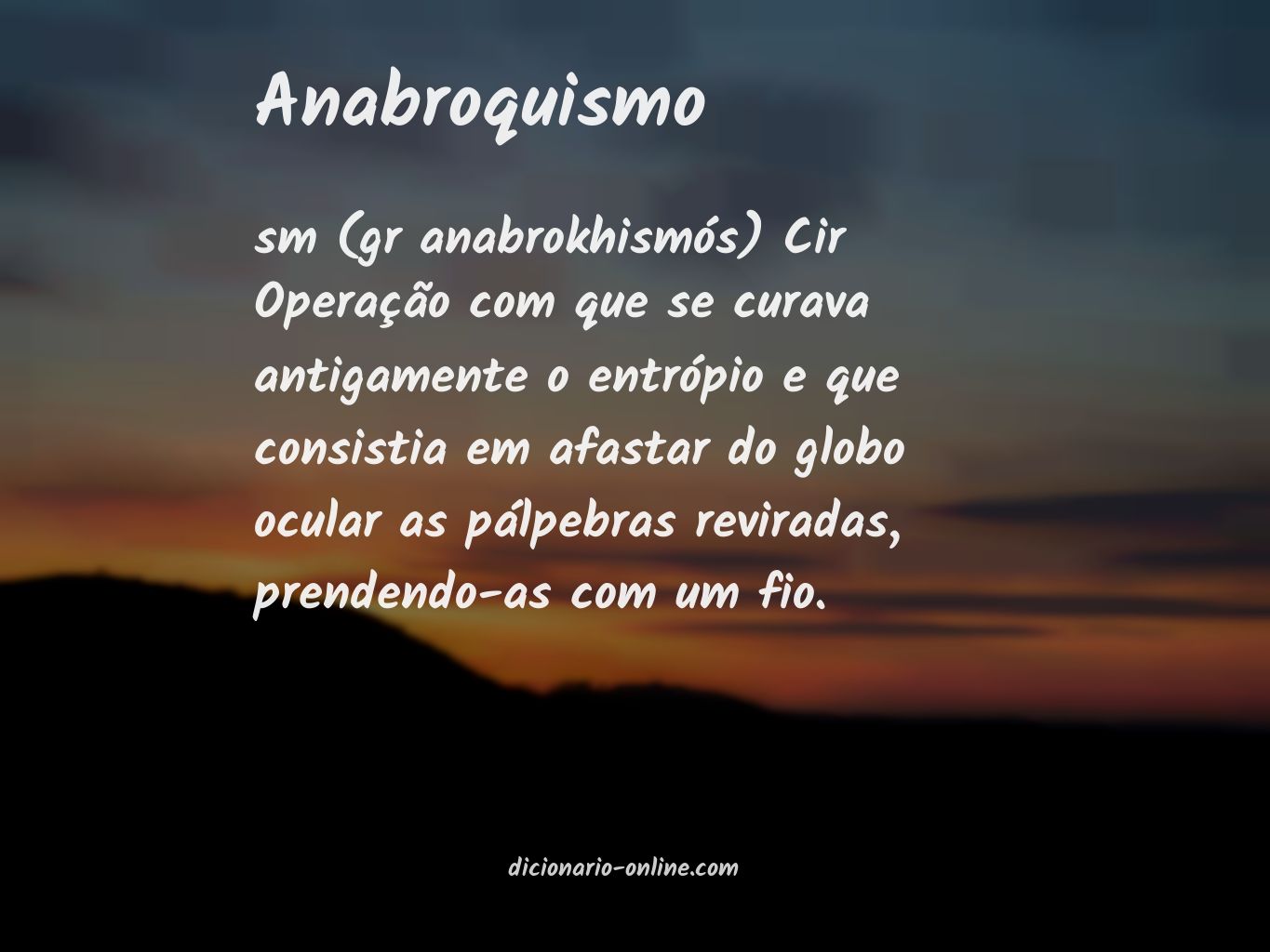 Significado de anabroquismo