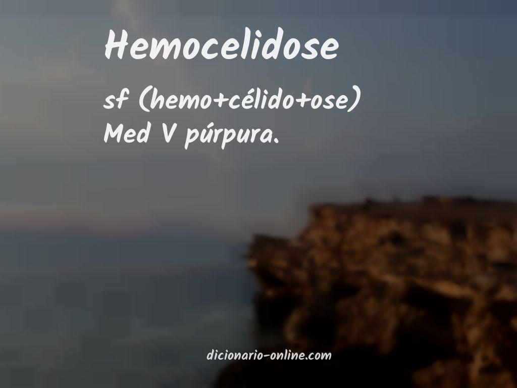 Significado de hemocelidose