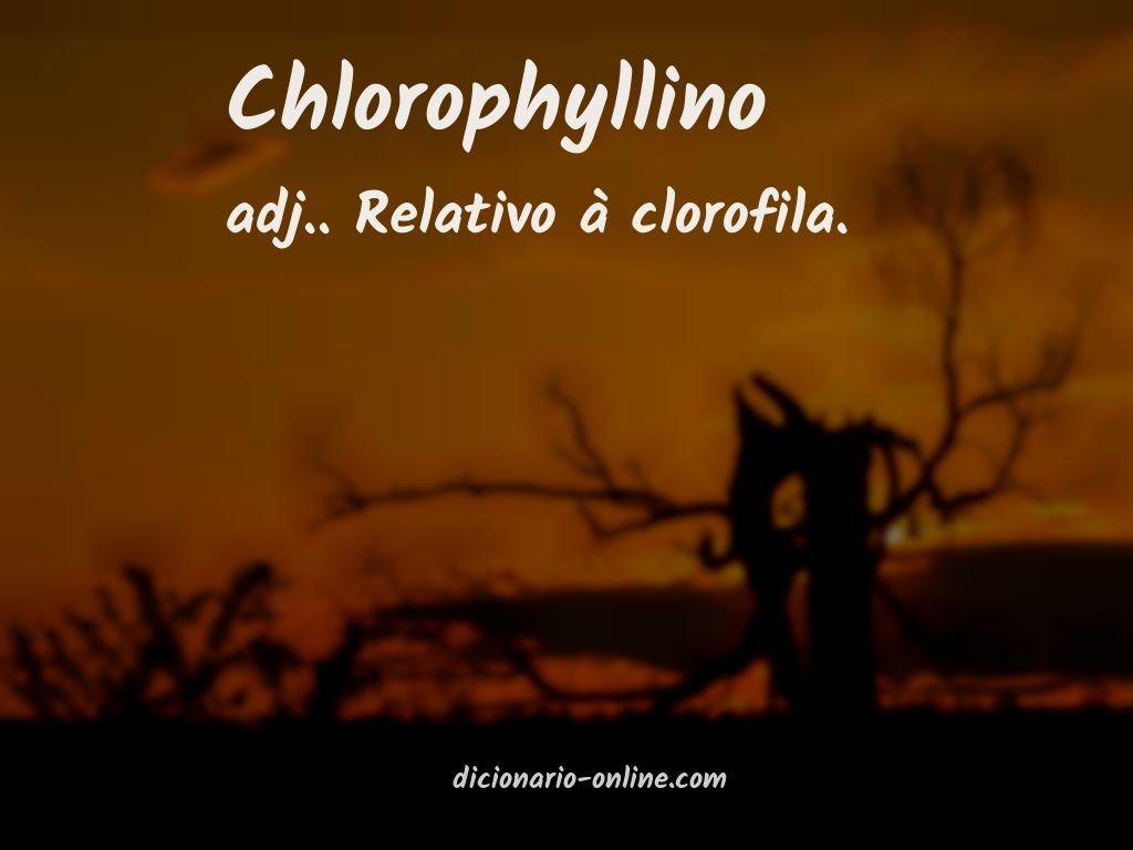 Significado de chlorophyllino