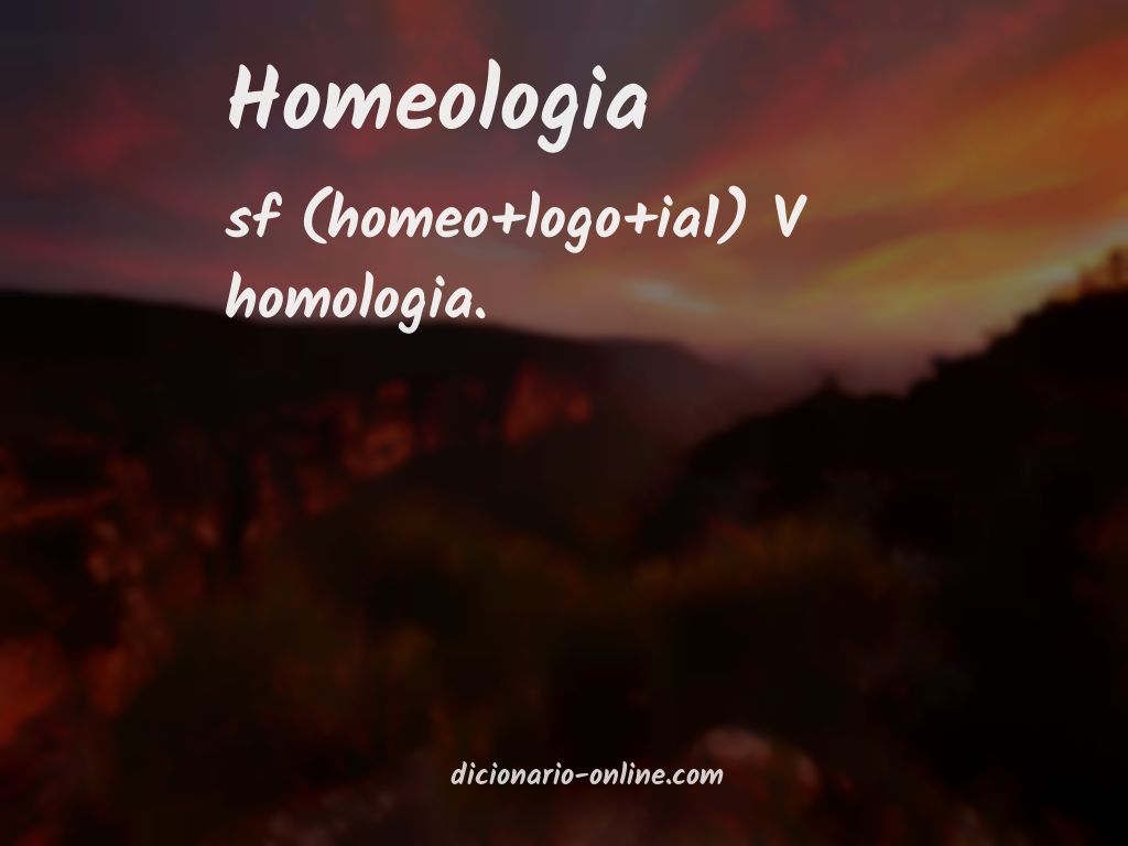Significado de homeologia