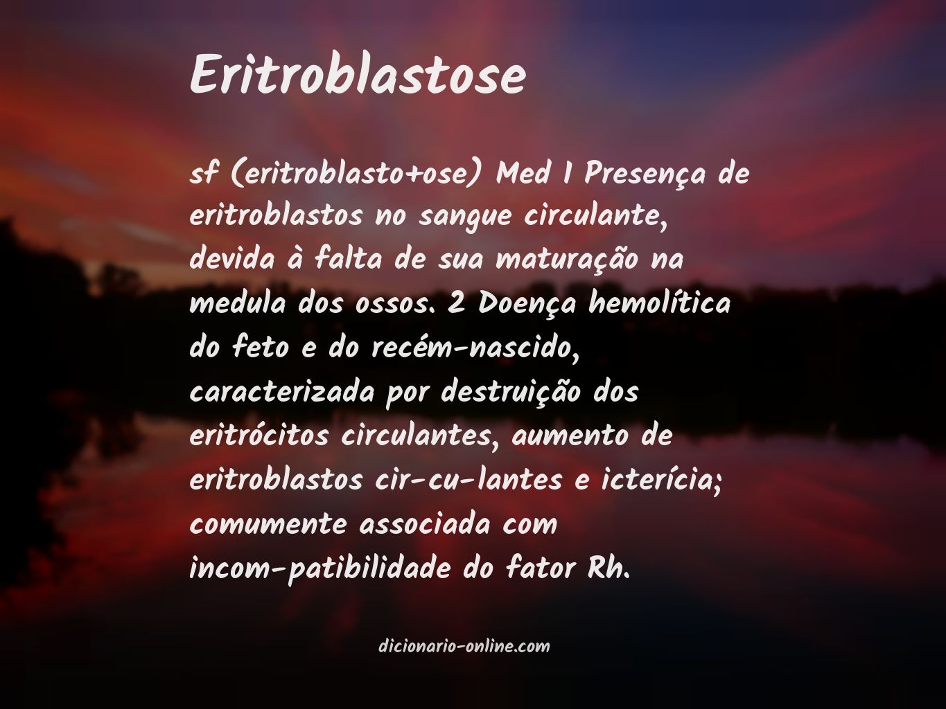 Significado de eritroblastose