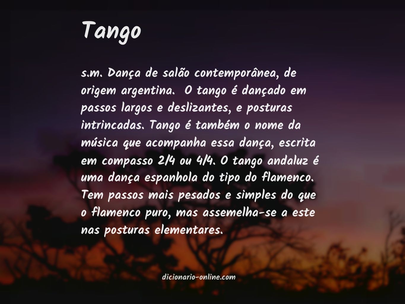 Significado de tango