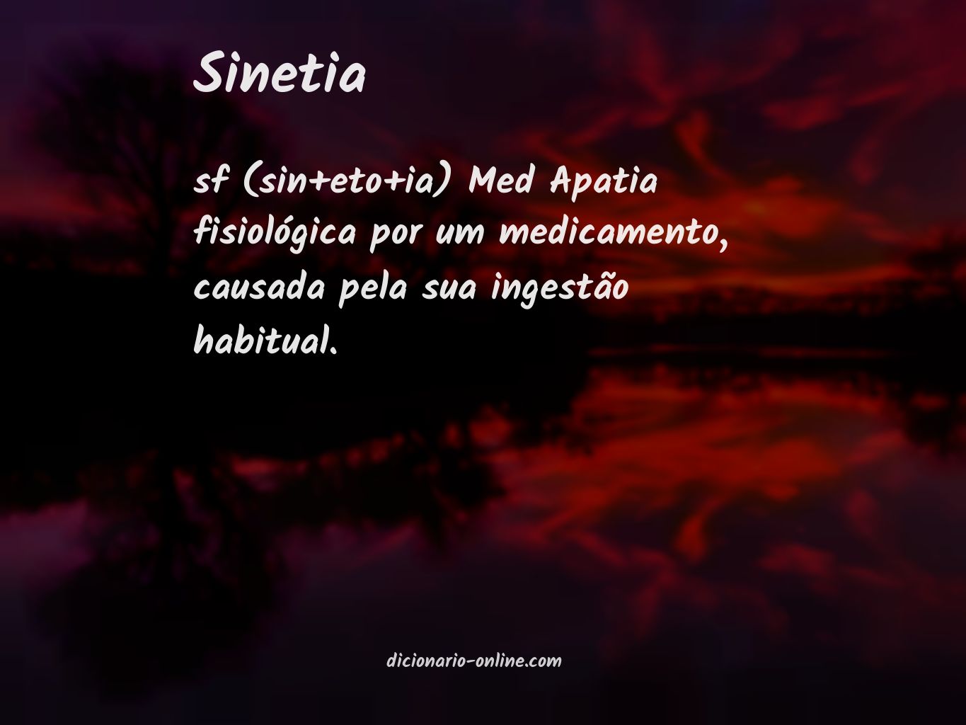 Significado de sinetia