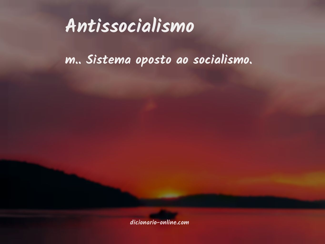 Significado de antissocialismo